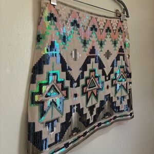 Express 2010s Multicolor Sequin Mini Skirt - fits size S